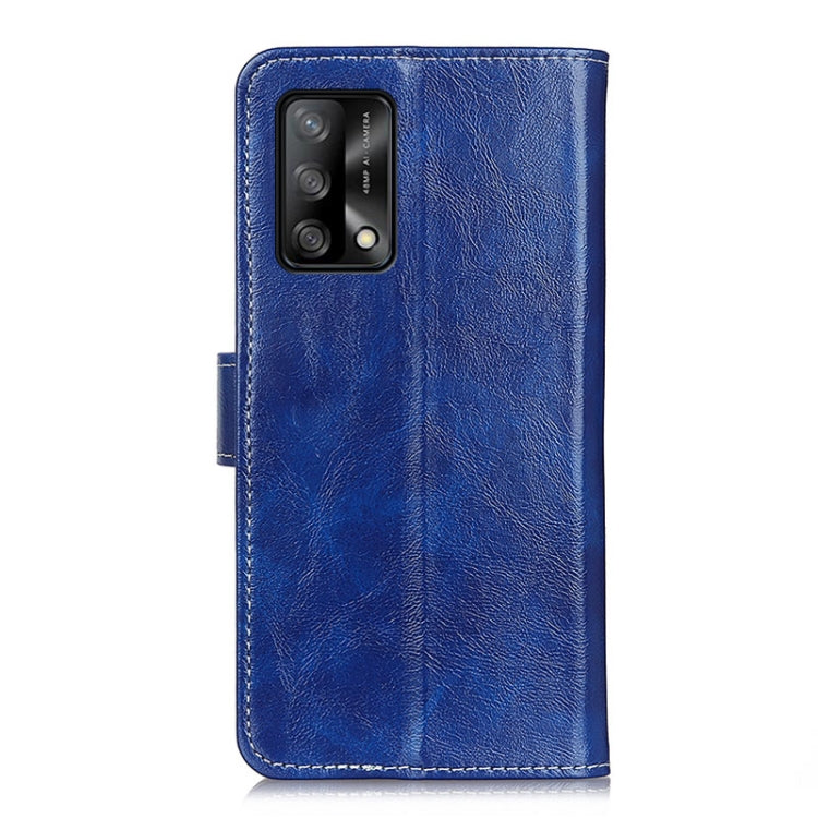 Retro Crazy Horse Texture Horizontal Flip Leather Case with Holder & Card Slots & Photo Frame & Wallet, Compatible with OPPO F19 / A74 4G