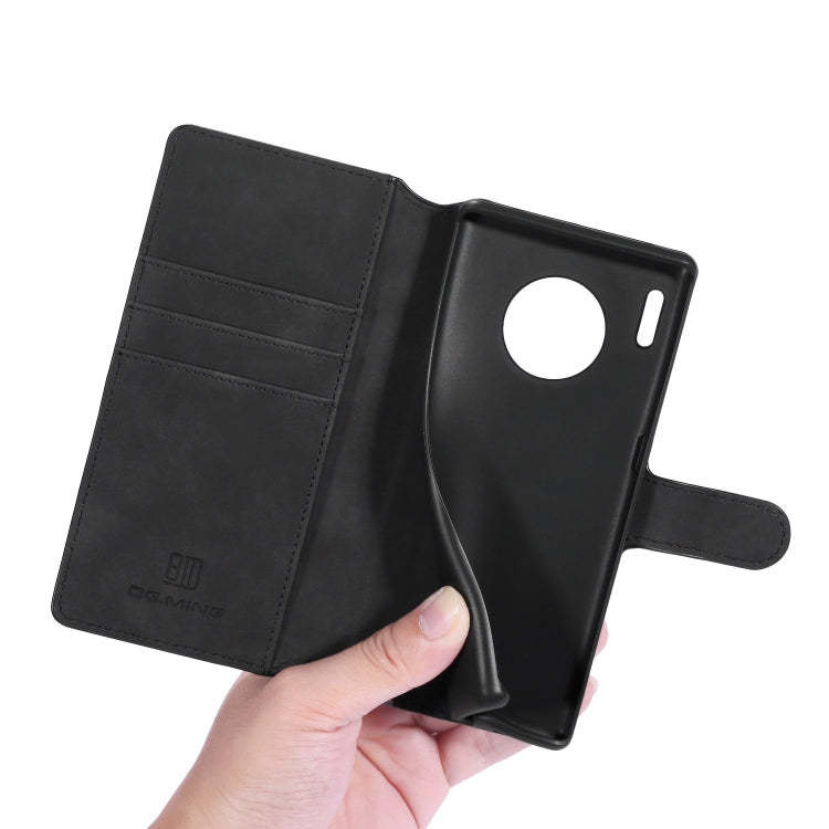 DG.MING Retro Oil Side Horizontal Flip Case with Holder & Card Slots & Wallet, Compatible with Huawei Mate 30 Pro