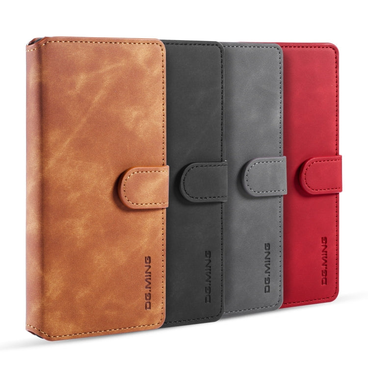 DG.MING Retro Oil Side Horizontal Flip Case with Holder & Card Slots & Wallet, Compatible with Huawei Mate 30 Pro