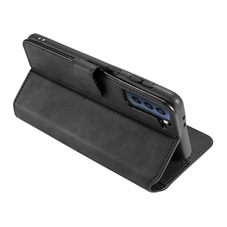 DG.MING Retro Oil Side Horizontal Flip Leather Case with Holder & Card Slots & Wallet, Compatible with Samsung Galaxy S21 FE