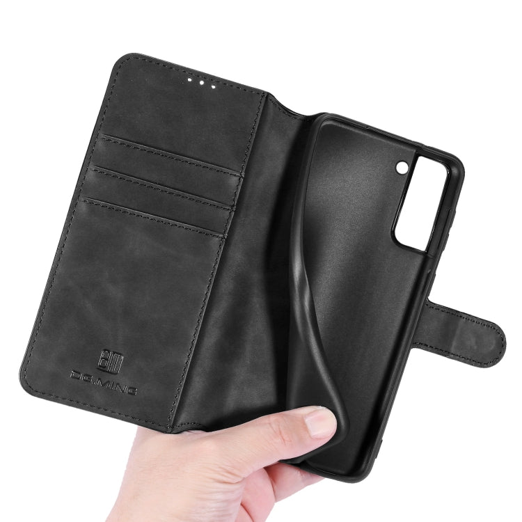 DG.MING Retro Oil Side Horizontal Flip Leather Case with Holder & Card Slots & Wallet, Compatible with Samsung Galaxy S21 FE