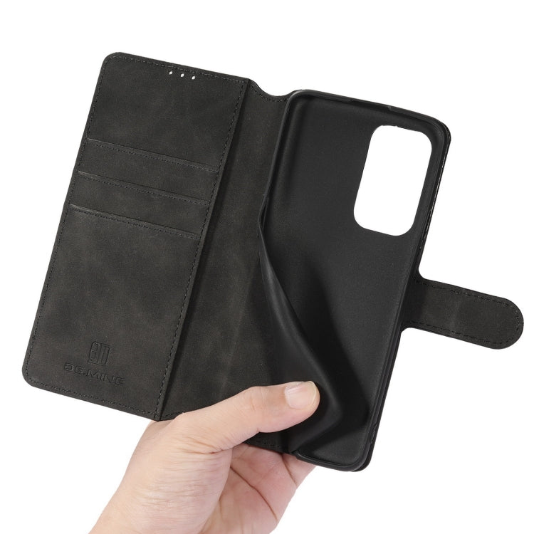 DG.MING Retro Oil Side Horizontal Flip Leather Case with Holder & Card Slots & Wallet, Compatible with OnePlus 9