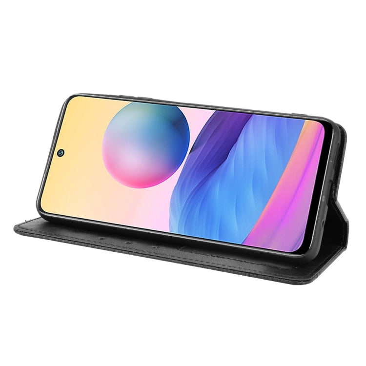 Magnetic Buckle Retro Crazy Horse Texture Horizontal Flip Leather Case with Holder & Card Slots & Photo Frame, Compatible with Xiaomi Redmi Note 10 5G