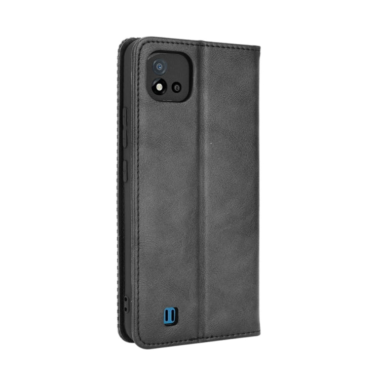 Magnetic Buckle Retro Crazy Horse Texture Horizontal Flip Leather Case with Holder & Card Slots & Photo Frame, Compatible with OPPO Realme C11 2021 / Realme C20 / Realme C20a