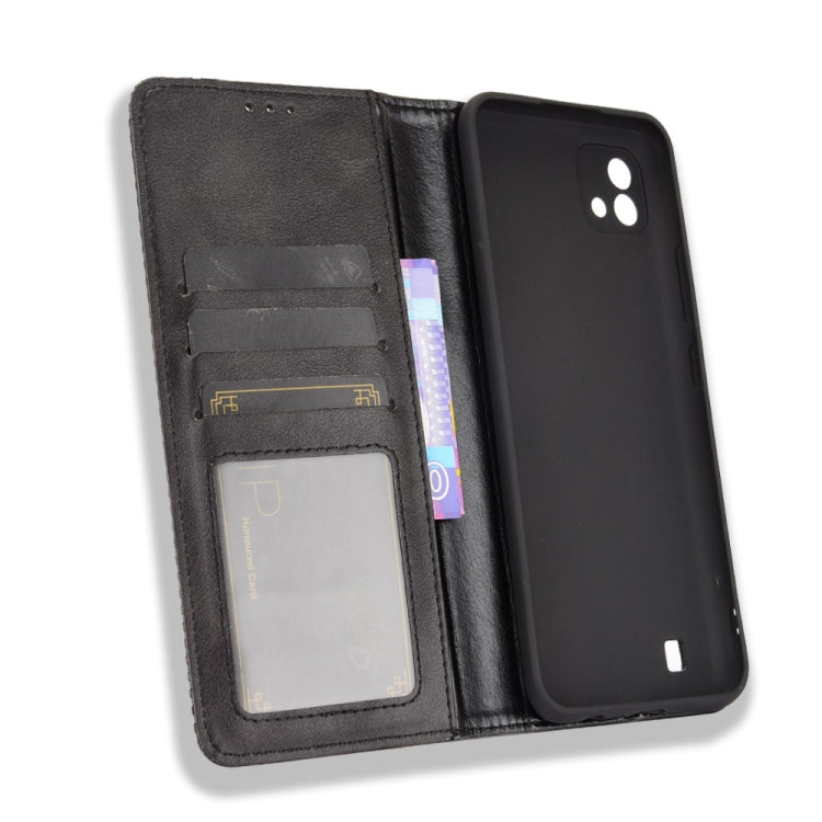 Magnetic Buckle Retro Crazy Horse Texture Horizontal Flip Leather Case with Holder & Card Slots & Photo Frame, Compatible with OPPO Realme C11 2021 / Realme C20 / Realme C20a