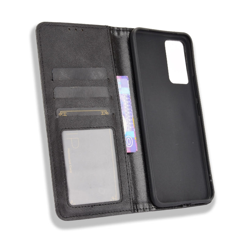 Magnetic Buckle Retro Crazy Horse Texture Horizontal Flip Leather Case with Holder & Card Slots & Photo Frame, Compatible with vivo V21 5G / 4G
