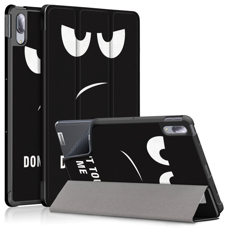 Painted Pattern PU + TPU Horizontal Flip Leather Case with Three-folding Holder & Wake-up / Sleep Function