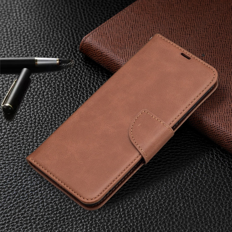 Retro Lambskin Texture Pure Color Horizontal Flip PU Leather Case with Holder & Card Slots & Wallet & Lanyard