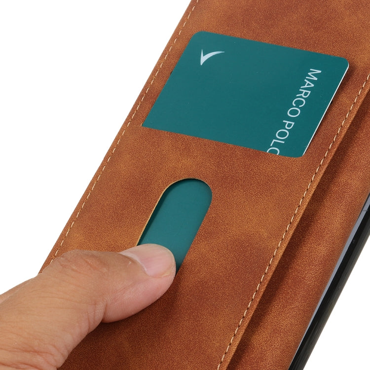KHAZNEH Retro Texture PU + TPU Horizontal Flip Leather Case with Holder & Card Slots & Wallet, Compatible with OnePlus Nord CE 5G
