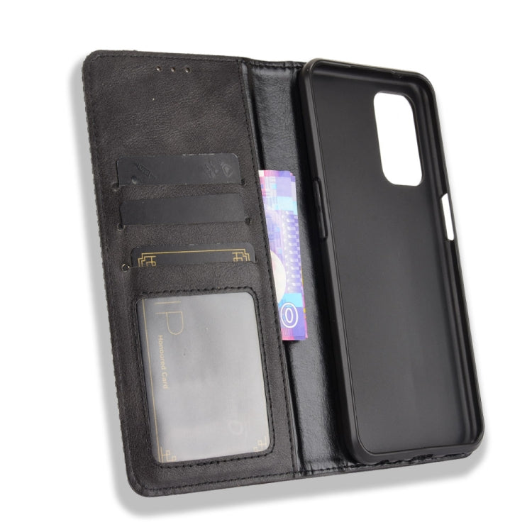 Magnetic Buckle Retro Crazy Horse Texture Horizontal Flip Leather Case with Holder & Card Slots & Photo Frame, Compatible with OnePlus Nord N200 5G