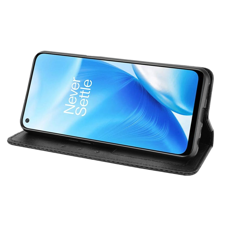 Magnetic Buckle Retro Crazy Horse Texture Horizontal Flip Leather Case with Holder & Card Slots & Photo Frame, Compatible with OnePlus Nord N200 5G