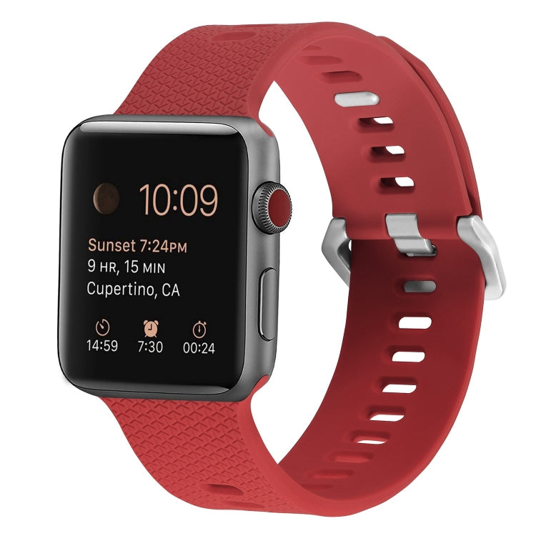 Silicone Replacement Strap Watchband Compatible with Apple Watch Series, 7 45mm / 6 & SE & 5 & 4 44mm / 3 & 2 & 1 42mm