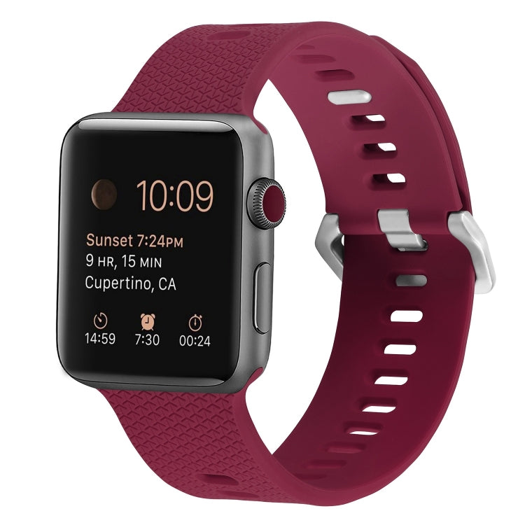 Silicone Replacement Strap Watchband Compatible with Apple Watch Series, 7 45mm / 6 & SE & 5 & 4 44mm / 3 & 2 & 1 42mm