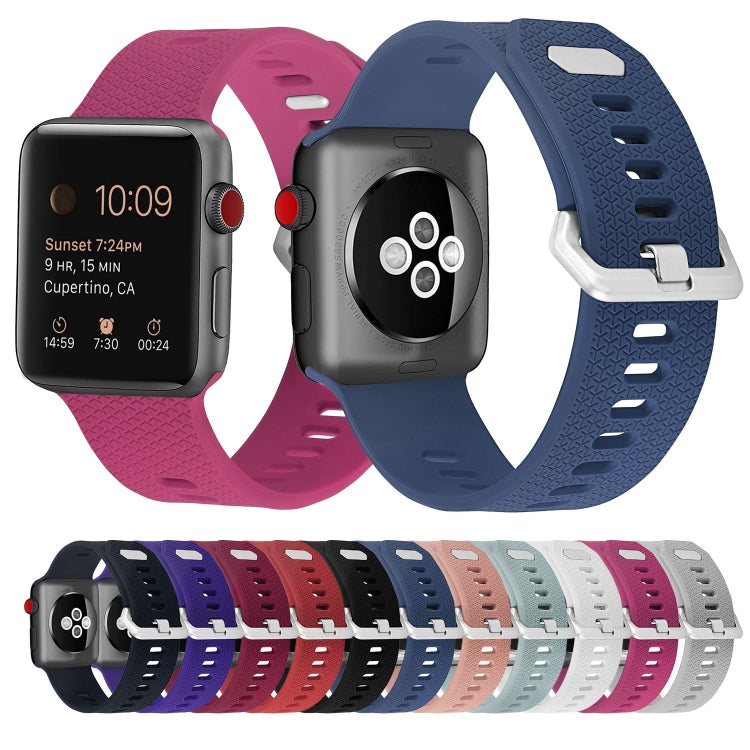 Silicone Replacement Strap Watchband Compatible with Apple Watch Series, 7 45mm / 6 & SE & 5 & 4 44mm / 3 & 2 & 1 42mm