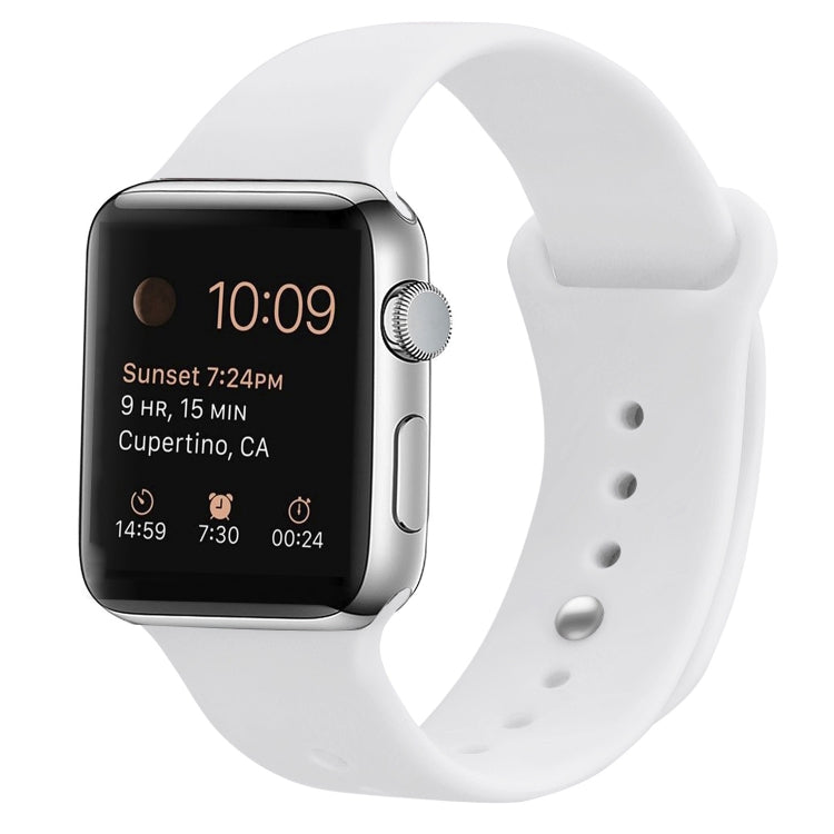 Silicone Replacement Strap Watchband Compatible with Apple Watch Series, 7 41mm / 6 & SE & 5 & 4 40mm / 3 & 2 & 1 38mm