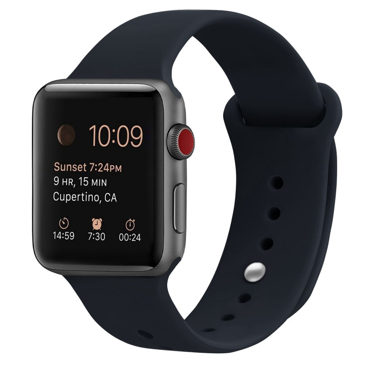 Silicone Replacement Strap Watchband Compatible with Apple Watch Series, 7 41mm / 6 & SE & 5 & 4 40mm / 3 & 2 & 1 38mm