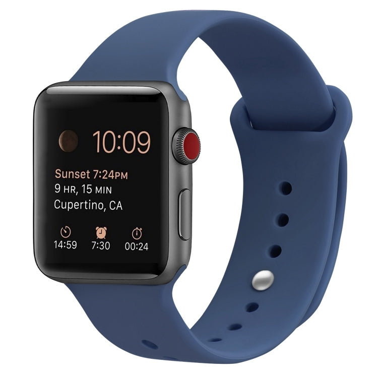 Silicone Replacement Strap Watchband Compatible with Apple Watch Series, 7 41mm / 6 & SE & 5 & 4 40mm / 3 & 2 & 1 38mm