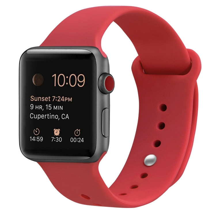 Silicone Replacement Strap Watchband Compatible with Apple Watch Series, 7 41mm / 6 & SE & 5 & 4 40mm / 3 & 2 & 1 38mm