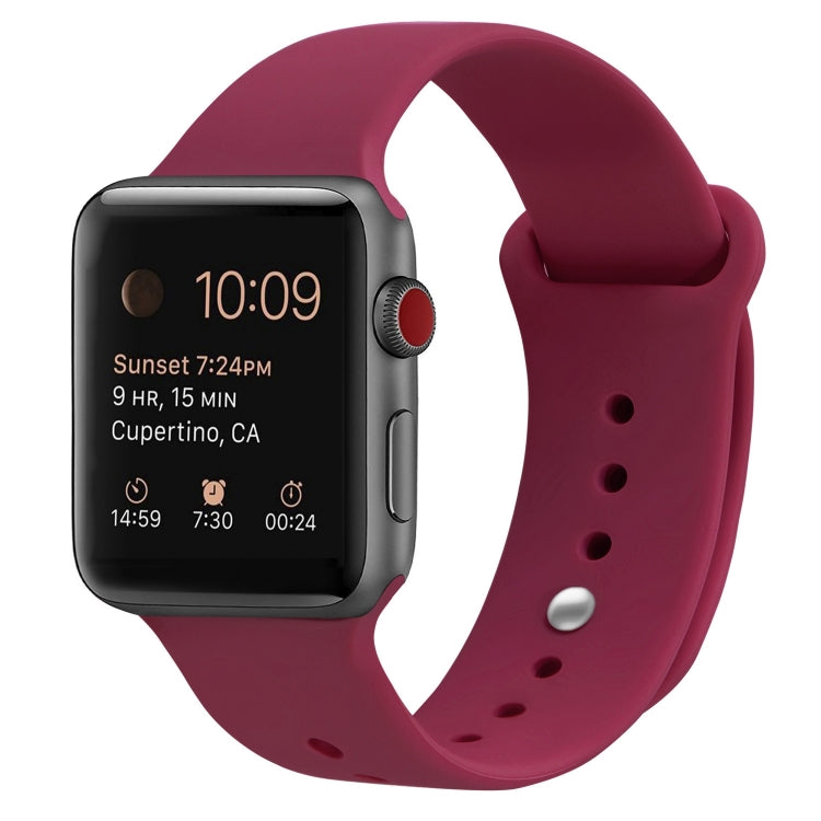 Silicone Replacement Strap Watchband Compatible with Apple Watch Series, 7 41mm / 6 & SE & 5 & 4 40mm / 3 & 2 & 1 38mm