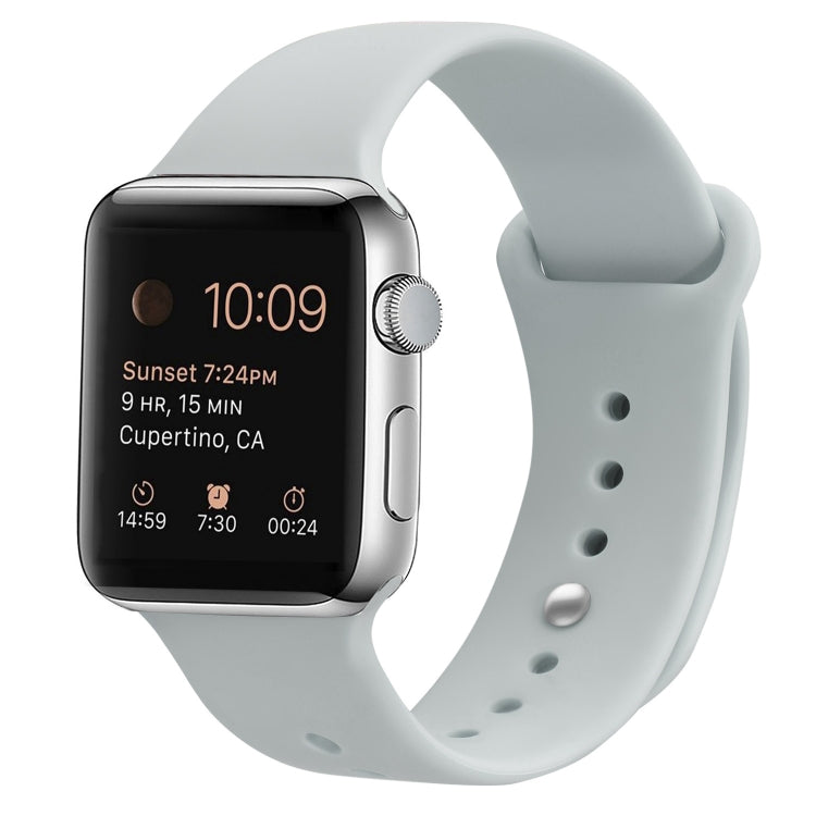 Silicone Replacement Strap Watchband Compatible with Apple Watch Series, 7 41mm / 6 & SE & 5 & 4 40mm / 3 & 2 & 1 38mm