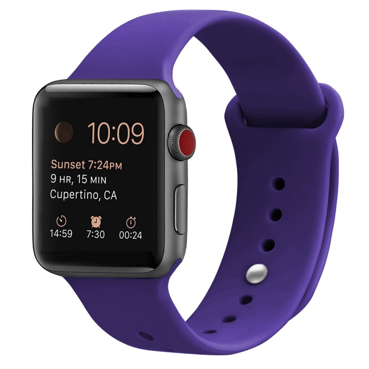 Silicone Replacement Strap Watchband Compatible with Apple Watch Series, 7 41mm / 6 & SE & 5 & 4 40mm / 3 & 2 & 1 38mm