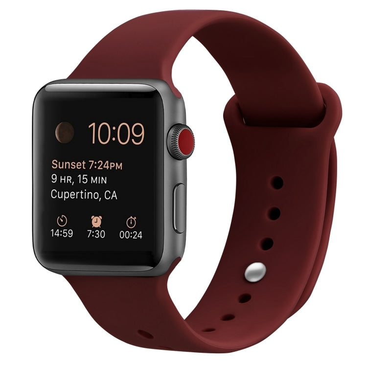 Silicone Replacement Strap Watchband Compatible with Apple Watch Series, 7 41mm / 6 & SE & 5 & 4 40mm / 3 & 2 & 1 38mm