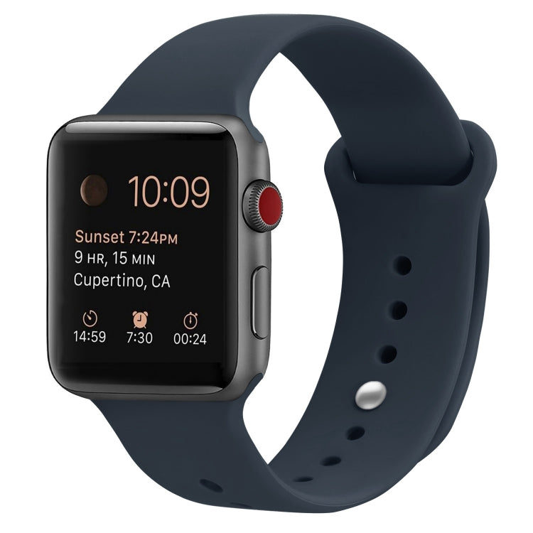 Silicone Replacement Strap Watchband Compatible with Apple Watch Series, 7 41mm / 6 & SE & 5 & 4 40mm / 3 & 2 & 1 38mm
