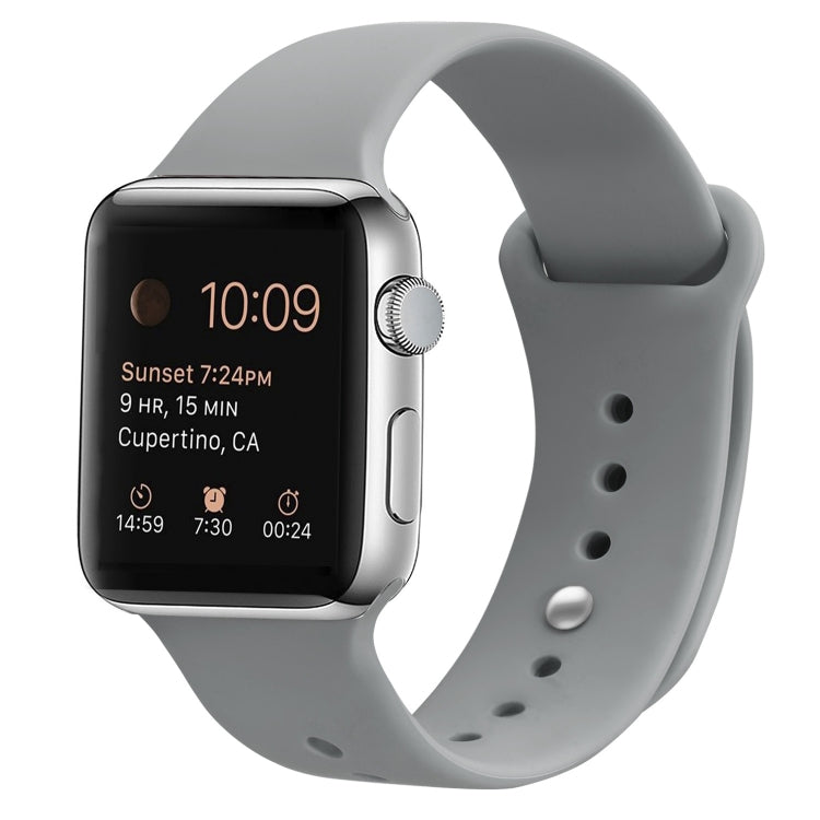 Silicone Replacement Strap Watchband Compatible with Apple Watch Series, 7 41mm / 6 & SE & 5 & 4 40mm / 3 & 2 & 1 38mm