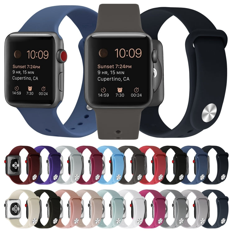 Silicone Replacement Strap Watchband Compatible with Apple Watch Series, 7 41mm / 6 & SE & 5 & 4 40mm / 3 & 2 & 1 38mm