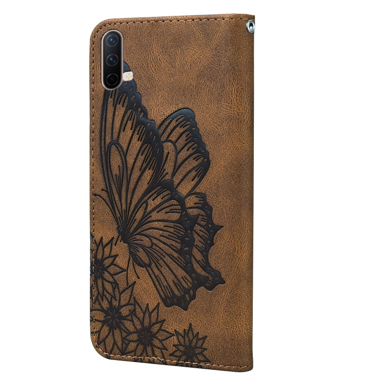 Retro Skin Feel Butterflies Embossing Horizontal Flip Leather Case with Holder & Card Slots & Wallet, Compatible with OnePlus Nord CE 5G
