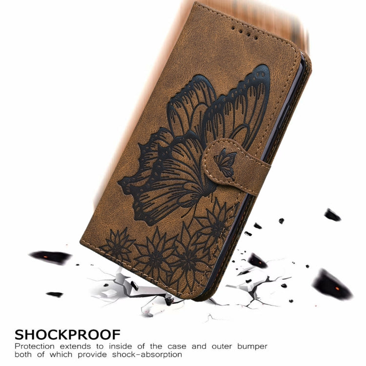 Retro Skin Feel Butterflies Embossing Horizontal Flip Leather Case with Holder & Card Slots & Wallet, Compatible with OnePlus Nord CE 5G