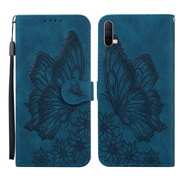 Retro Skin Feel Butterflies Embossing Horizontal Flip Leather Case with Holder & Card Slots & Wallet, Compatible with OnePlus Nord CE 5G