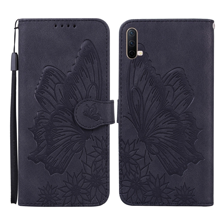 Retro Skin Feel Butterflies Embossing Horizontal Flip Leather Case with Holder & Card Slots & Wallet, Compatible with OnePlus Nord CE 5G