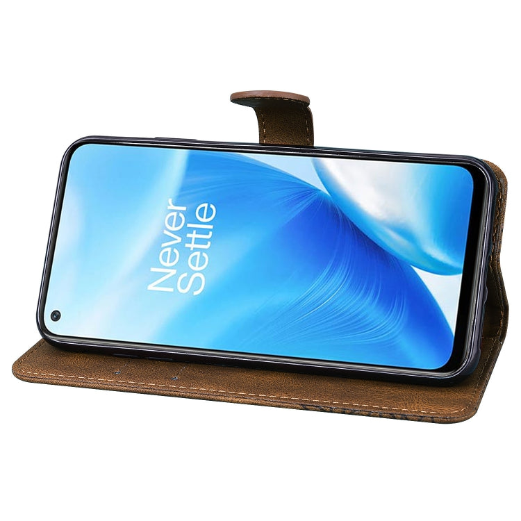 Retro Skin Feel Butterflies Embossing Horizontal Flip Leather Case with Holder & Card Slots & Wallet, Compatible with OnePlus Nord N200
