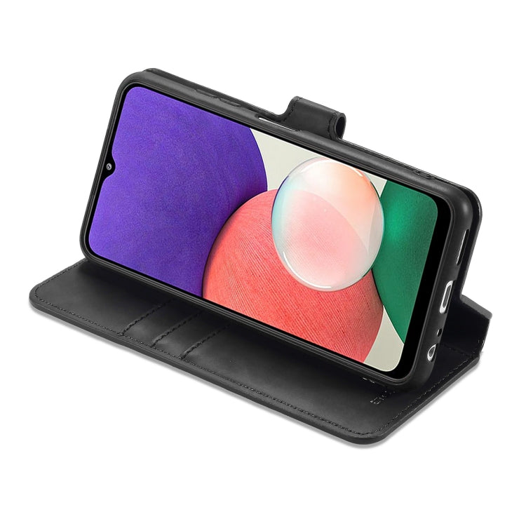 DG.MING Retro Oil Side Horizontal Flip Leather Case with Holder & Card Slots & Wallet, Compatible with Samsung Galaxy A22 5G