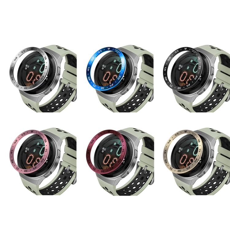 Compatible with Huawei Watch GT2e Smart Watch Stainless Steel Bezel Ring, A Version Time