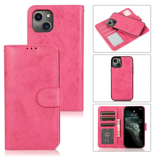 Retro 2 in 1 Detachable Horizontal Flip Leather Case with Card Slots & Wallet