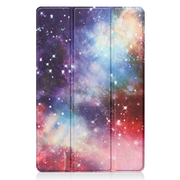 Custer Painted PU Leather Case with Sleep / Wake-up Function & 3-Fold Holder