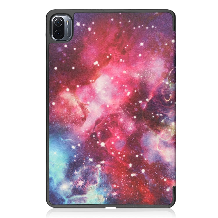 Custer Painted PU Leather Case with Sleep / Wake-up Function & 3-Fold Holder
