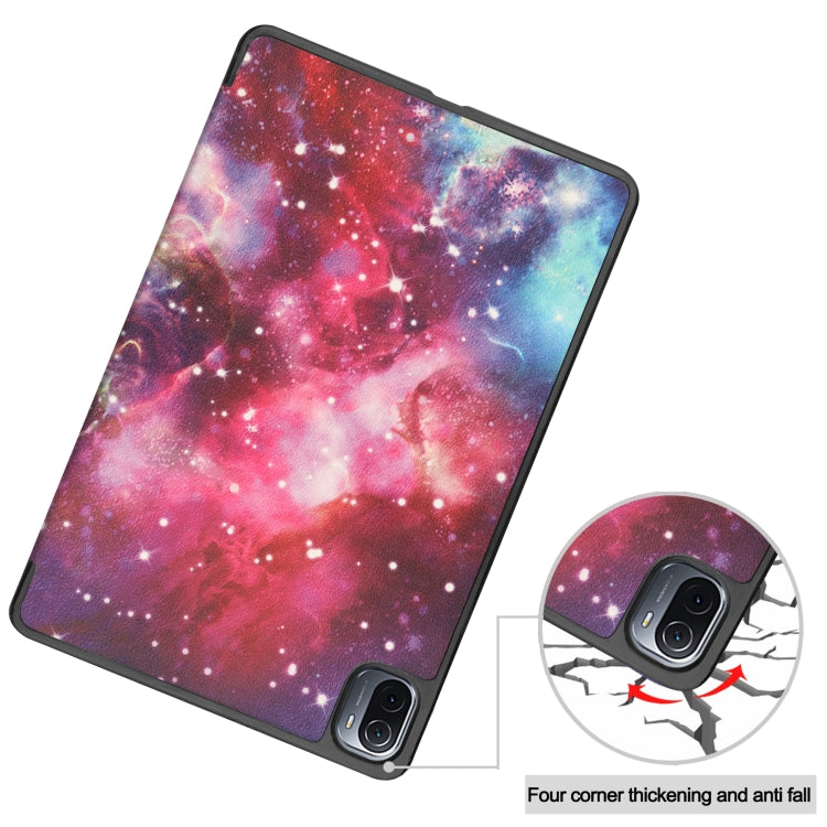 Custer Painted PU Leather Case with Sleep / Wake-up Function & 3-Fold Holder