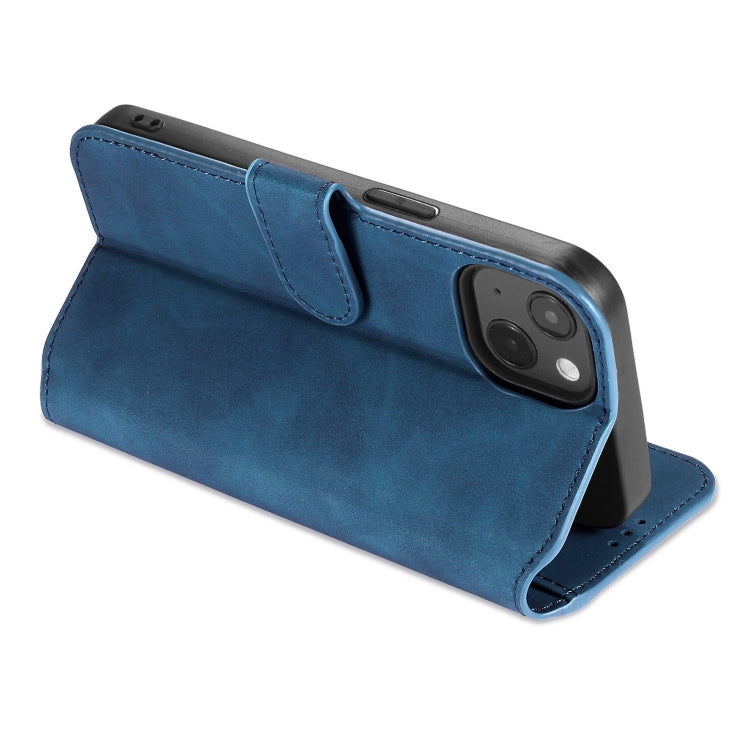 DG.MING Retro Oil Side Horizontal Flip Leather Case with Holder & Card Slots & Wallet, Compatible with iPhone 13 mini