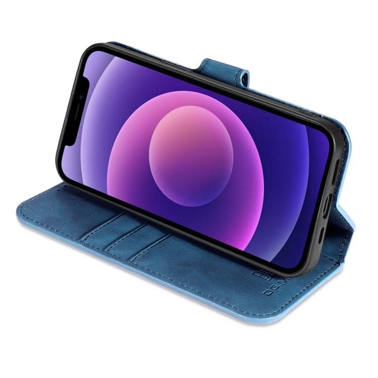DG.MING Retro Oil Side Horizontal Flip Leather Case with Holder & Card Slots & Wallet, Compatible with iPhone 13 mini