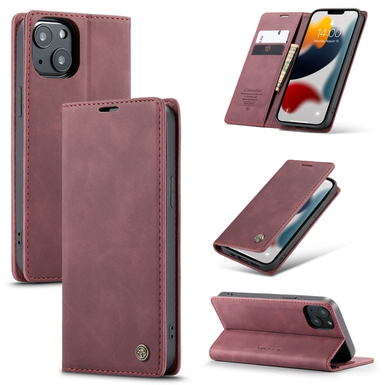 CaseMe-013 Multifunctional Retro Frosted Horizontal Flip Leather Case with Card Slot & Holder & Wallet, Compatible with iPhone 13 mini