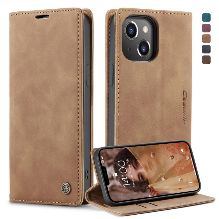 CaseMe-013 Multifunctional Retro Frosted Horizontal Flip Leather Case with Card Slot & Holder & Wallet, Compatible with iPhone 13