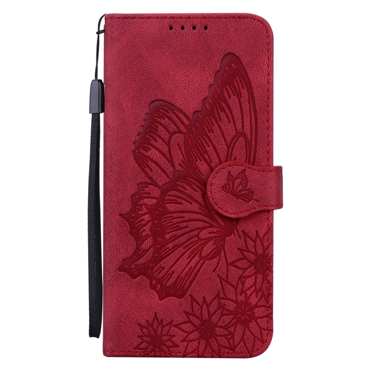 Retro Skin Feel Butterflies Embossing Horizontal Flip Leather Case with Holder & Card Slots & Wallet