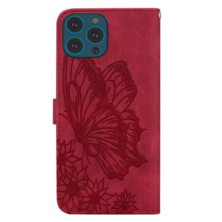 Retro Skin Feel Butterflies Embossing Horizontal Flip Leather Case with Holder & Card Slots & Wallet