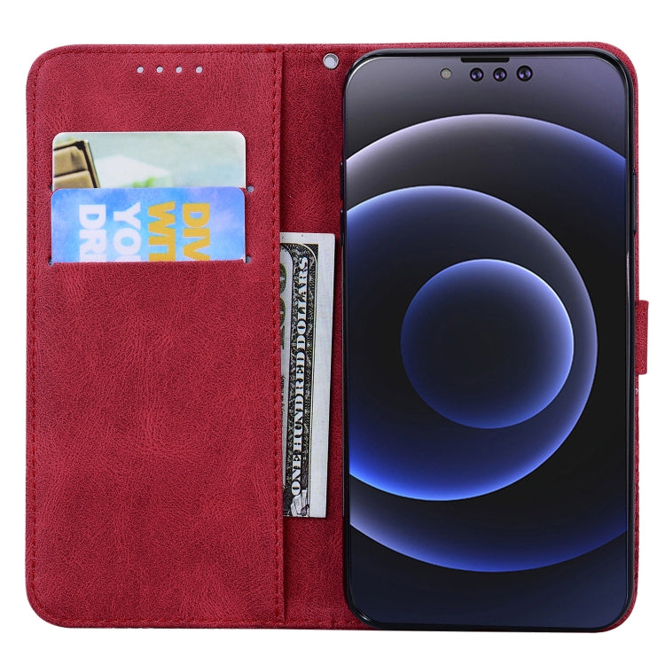 Retro Skin Feel Butterflies Embossing Horizontal Flip Leather Case with Holder & Card Slots & Wallet