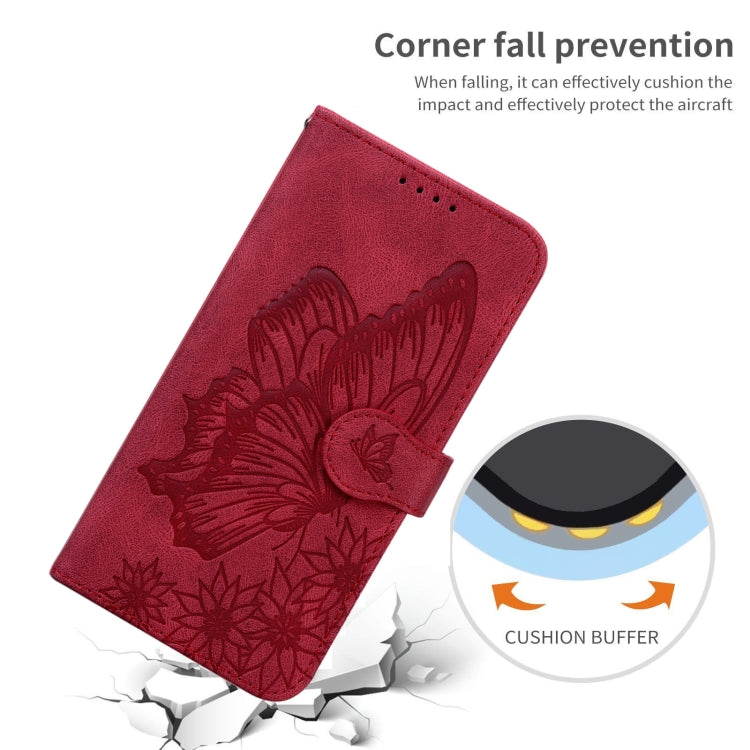 Retro Skin Feel Butterflies Embossing Horizontal Flip Leather Case with Holder & Card Slots & Wallet