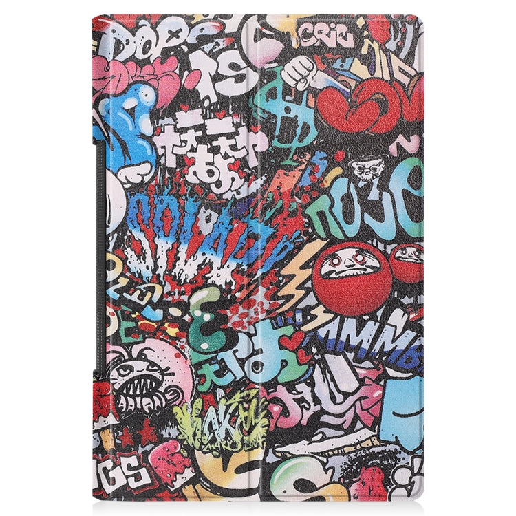 Custer Texture Coloured Drawing Pattern Horizontal Flip PU Leather Case with Holder & Sleep / Wake-up Function