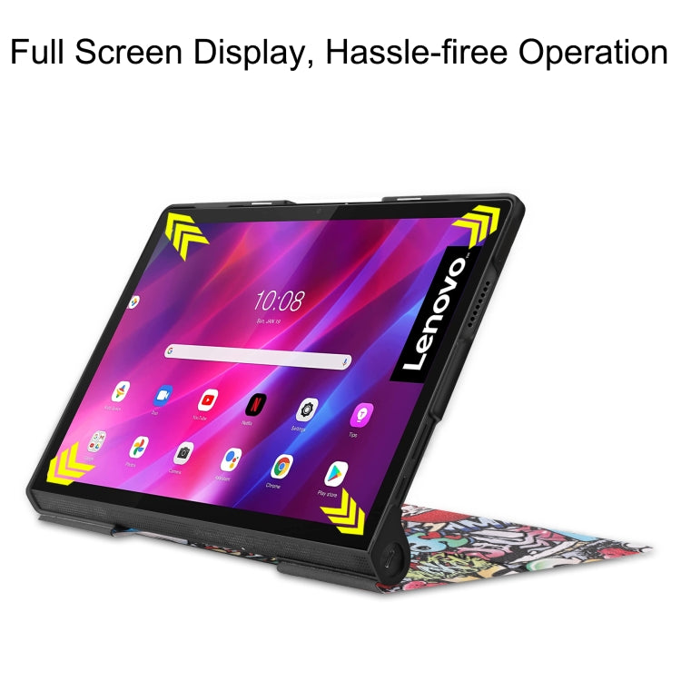 Custer Texture Coloured Drawing Pattern Horizontal Flip PU Leather Case with Holder & Sleep / Wake-up Function